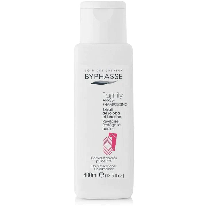 Byphasse Family Hair Conditioner Jojoba Extracts And Keratin Colored 400ml