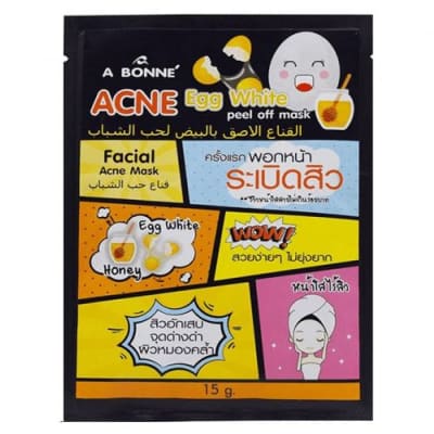 A Bonne Acne Egg White Peel Off Mask 15gm saffronskins.com 