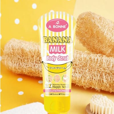 A Bonne Banana Milk Body Scrub 250gm saffronskins.com 