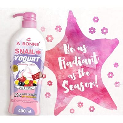 A Bonne Snail Yogurt Whitening Lotion 400ml saffronskins.com 