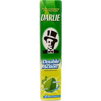 Darlie Double Action Spearmint and Peppermint Fluoride Toothpaste Travel Size 35 grams saffronskins.com 