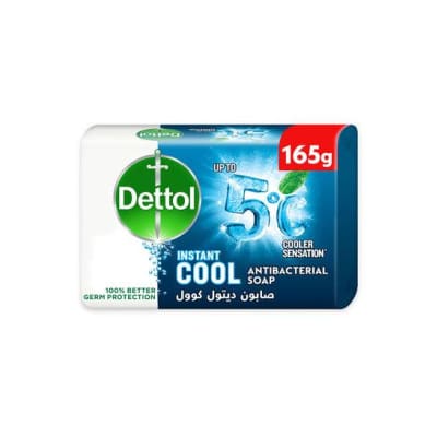 Dettol Cool Anti-Bacterial Bathing Soap 165gm saffronskins.com™ 