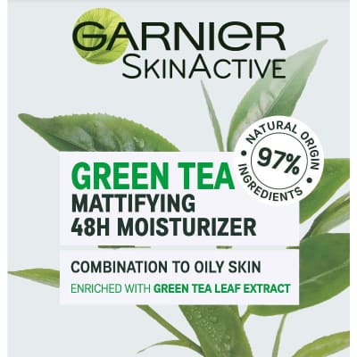 Garnier Green Tea Cream Daily Balancing Care 48H Hydration & Matifying 50ml saffronskins 