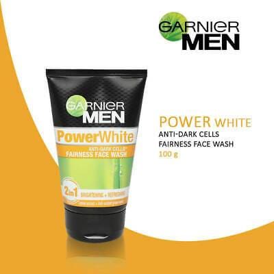 Garnier Men Power White Anti-Dark Cells Fairness Face Wash 100gm saffronskins.com™ 