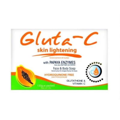 Gluta-c Skin Lighteing With Papaya Enzymes Face And Body Soap 135gm saffronskins.com 