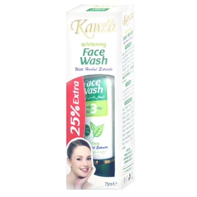 Kanza Whitening Face Wash 75ml saffronskins.com™ 