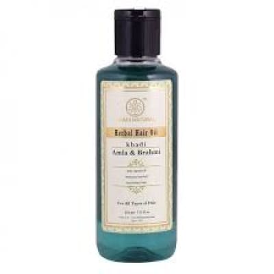 Khadi Natural Amla & Brahmi Hair Oil 210ml saffronskins 