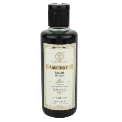 Khadi Natural Bhringraj Hair Oil 210ml saffronskins 