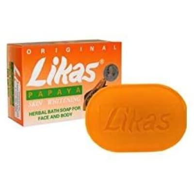 Likas Papaya Skin Whitening Herbal Bath Soap 135g x 3 bars saffronskins 