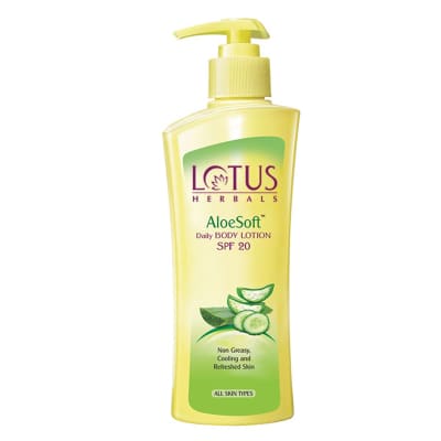 Lotus Aloe Soft Daily Body Lotion - SPF 20 (250 ml) saffronskins 