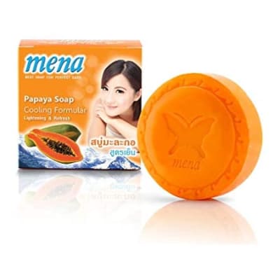 Mena Papaya Soap Cooling Formula saffronskins.com 