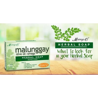 Moringa Malunggay Olive Oil Omega Herbal Skin Lightening Anti-Aging Soap 135g saffronskins.com 