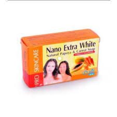 Nano Extra White soap, of course, papaya and carrot - 100g - saffronskins.com