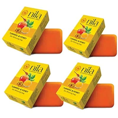 Nila Ayurvedic Soap Turmeric & Honey Skin Whitening Soap 