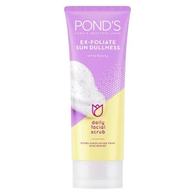 Pond's EX-Foliate Sun Dullness Bright Beauty Daily Facial Scrub 100gm saffronskins.com 