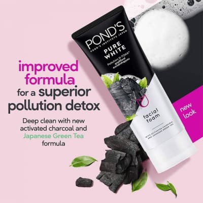 Pond's Pure Bright Facial Foam 100gm saffronskins.com 