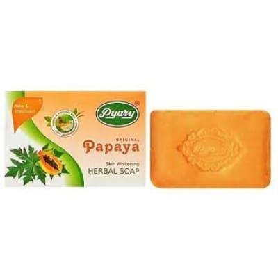 Pyary Papaya Herbal Soap saffronskins.com™ 