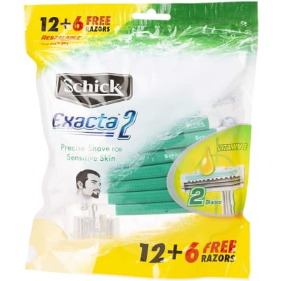 Schick Exacta 2 Sensitive 12+6 saffronskins 