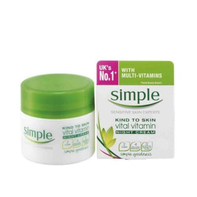 Simple Kind To Skin Vital Vitamin Night Cream 50ml saffronskins.com 