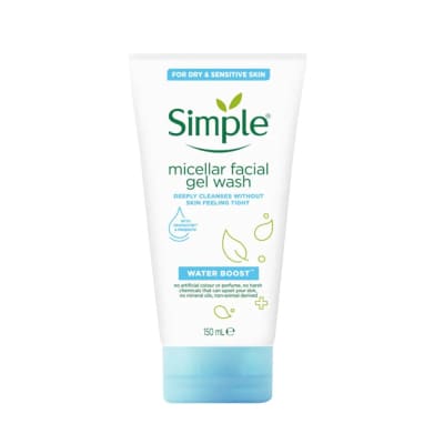 Simple Water Boost Micellar Facial Gel Wash 150ml saffronskins 