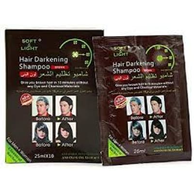 Soft & Light Hair Darkening Shampoo 25Ml X 10-Black