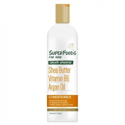 Superfood Smooth Operator Shea Butter Vitamin B6 Argan Oil Conditioner 355ml saffronskins.com™ 