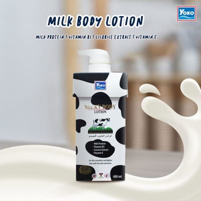 Yoko Milky Body Lotion 400ml saffronskins.com 