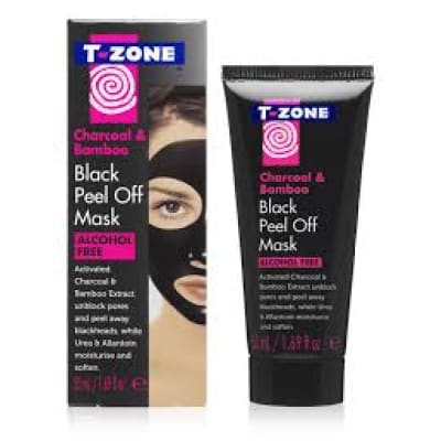 T-Zone Charcoal & Bamboo Black Peel Off Mask 50ml